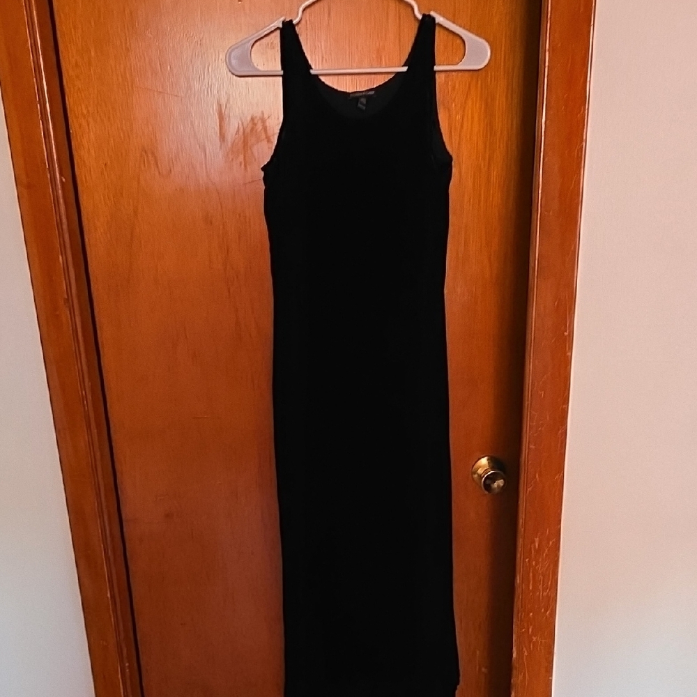 Eileen Fisher Black Velvet Maxi Dress